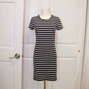 Old Navy Black & White Stripe T-Shirt Dress – Size S (Runs Small)